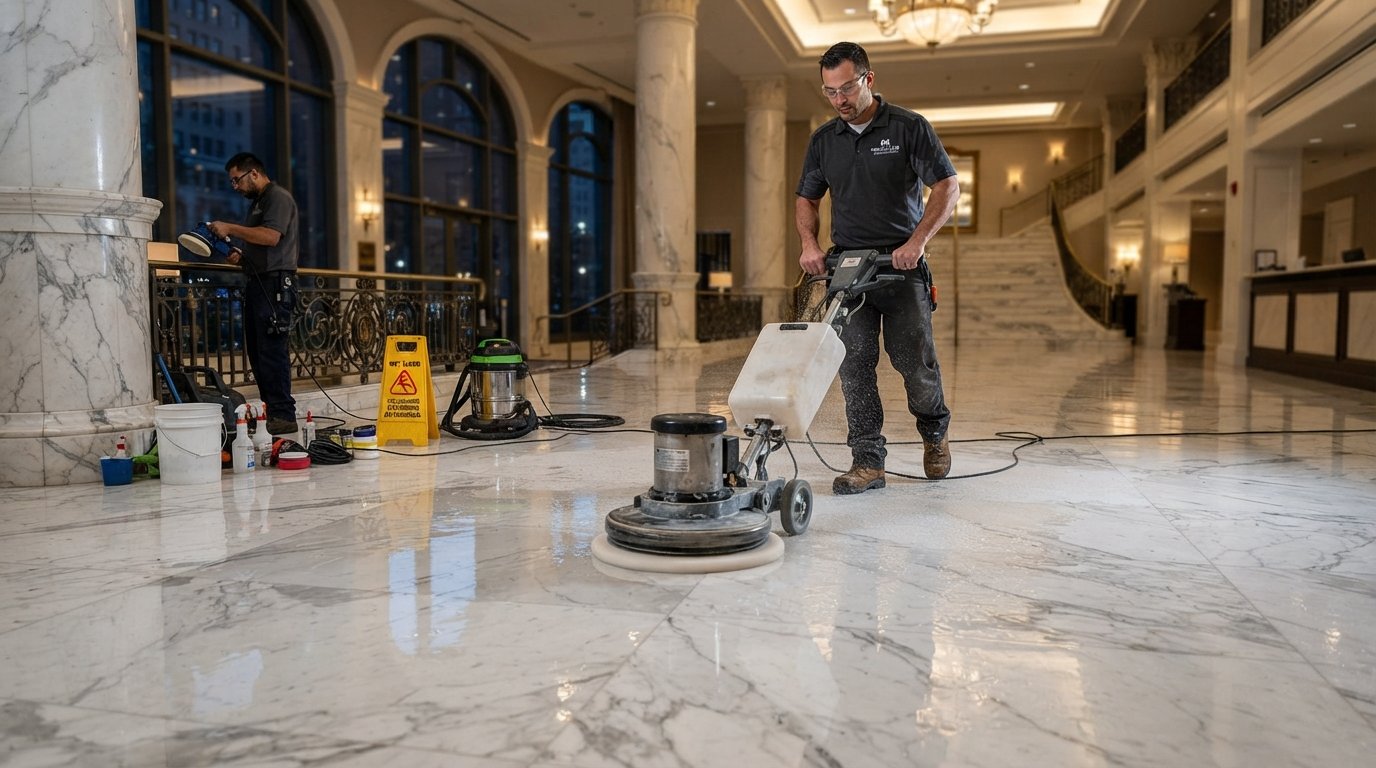 Commercial Marble Floor Restoration